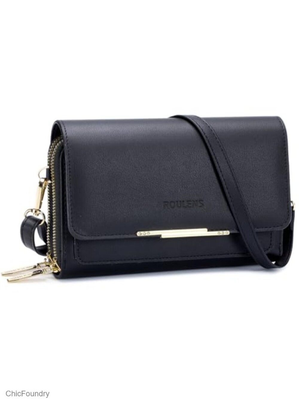 Small PU Leather Crossbody Phone Purse with Card Slots & Strap